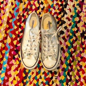 Vintage Metallic Silver Converse Sneaks